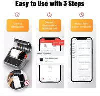  Niimbot B3S 3-дюймовый портативный термопринтер для этикеток  размер 70x40 мм  для одежды / штрих-кодов и малого бизнеса  подключение по Bluetooth  встроенная аккумуляторная батарея емкостью 2200 мАч  - 