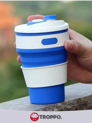 55 000 сум / шт. Многоразовый складной стакан объемом 350 мл