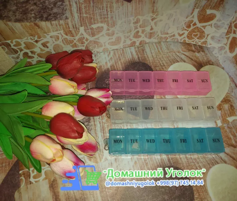 Таблетница, Коробочка для таблеток, органайзер - 7 дней Контейнеры предназначены для расфасовки и хранения таблетированной продукции: лекарств, витаминов и т.д. Удобные и компактные контейнеры могут