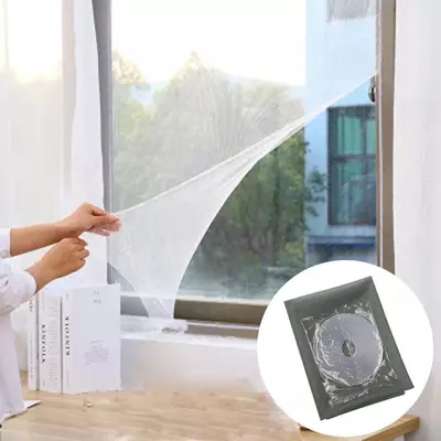 #доставка Москитная сетка для окон. Противомоскитная сетка для окон 150 х 150 см с самоклеющейся крепежной лентой в комплекте - отличных выбор для тех