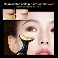  3 в 1 массажер для лица массаж шеи для лица и глаз лифтинг микротоковый аппарат для красоты кожи омоложение кожи стиль батареи Домашний Уголок