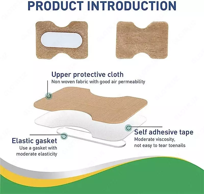 Патчи для ногтей Fitmedify - корректирующие патчи для красивых и здоровых ногтей, легкие патчи для ногтей на пальцах ног, корректор вросших ногтей на ногах, корректор для ногтей на ногах для лечения в