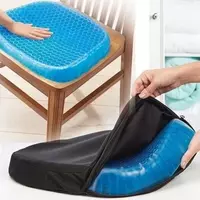 Гелевая подушка для сидения Egg Sitter ортопедическая + чехол на молнии Голубой (484278)Ортопедическая подушка Egg Sitter - Мягкая ортопедическая подушка для сидения позволяет комфортно работать