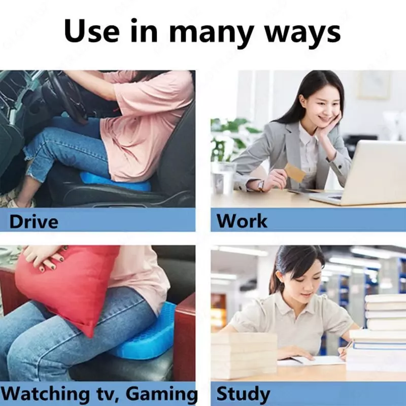 Гелевая подушка для сидения Egg Sitter ортопедическая + чехол на молнии Голубой (484278)Ортопедическая подушка Egg Sitter - Мягкая ортопедическая подушка для сидения позволяет комфортно работать, езди