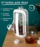 Портативная силиконовая форма для льда в виде бутылки 2 в 1