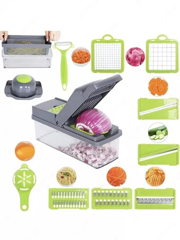  Овощерезка-спиралайзер многофункциональная 13в1 / Тёрка шинковка / Измельчитель кухонный / терка-спиралерезка. Если вы ищете многофункциональную технику для домохозяек  то вы попали по адресу. Мы пред Только в розницу
