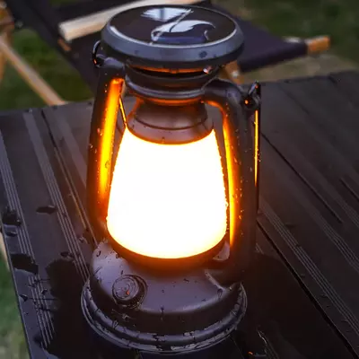 Солнечный фонарь Винтажный фонарь для кемпинга Type-C USB Зарядка рабочий светильник светодиодный настольный ночник Водонепроницаемый светильник для палатки Наружное ЯТТ "Домашний Уголок"