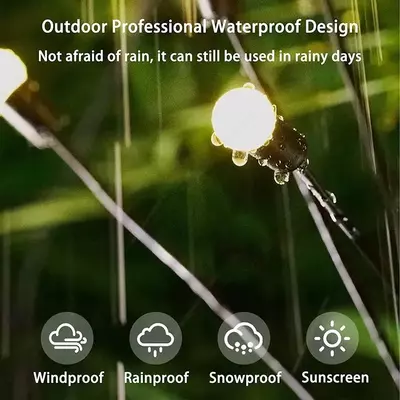 Фонарь садовый на солнечной батарее Светлячок из 6 шаров теплого света - 300 000 сум / упаковка