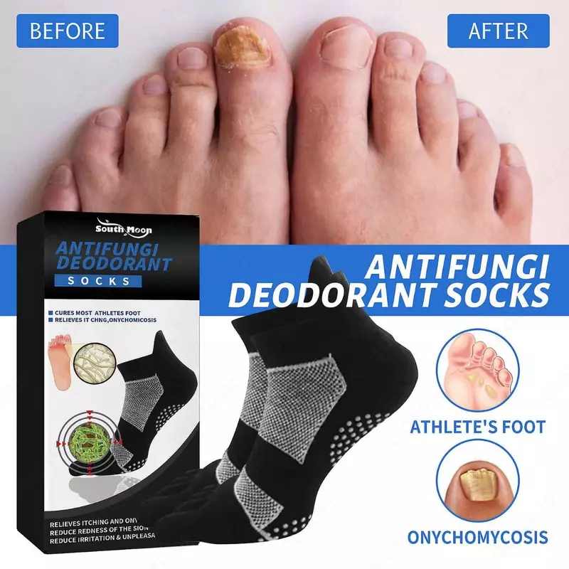 Противогрибковые носки-дезодоранты с технологией микрокапсул - влагоотводящие, удобная посадка, прочный дизайн Попрощайтесь с вонючими ногами и грибковыми инфекциями с нашими инновационными носками, и