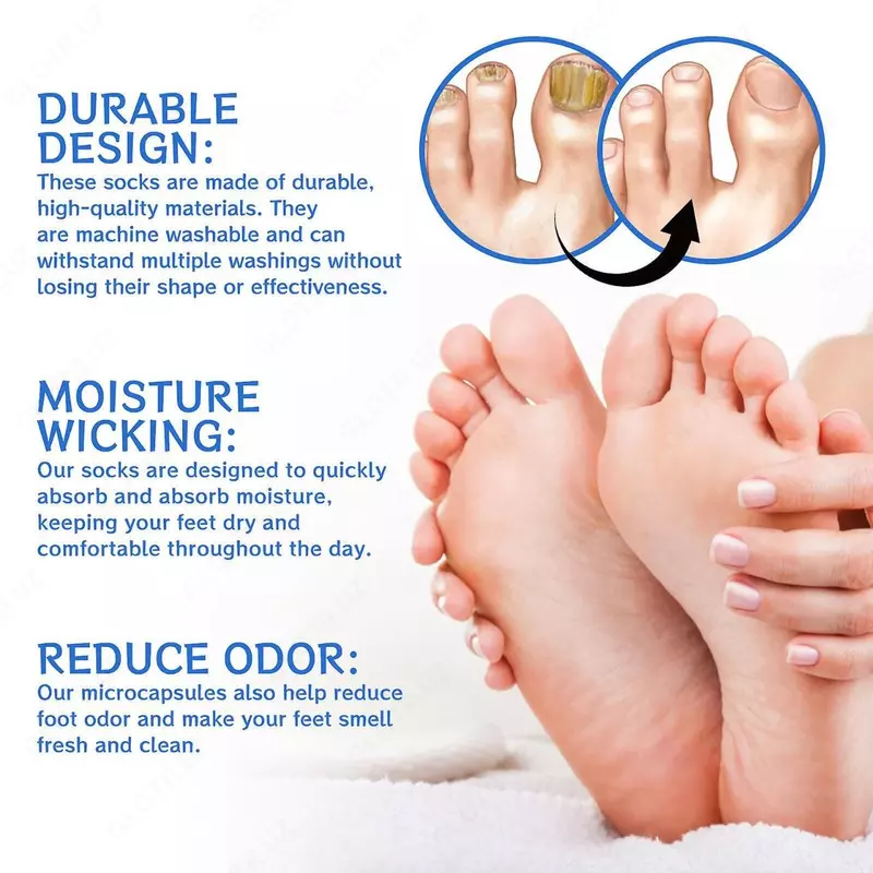 Противогрибковые носки-дезодоранты с технологией микрокапсул - влагоотводящие, удобная посадка, прочный дизайн Попрощайтесь с вонючими ногами и грибковыми инфекциями с нашими инновационными носками, и