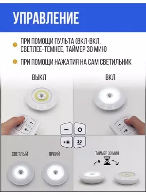 Светильник на батарейках светодиодный