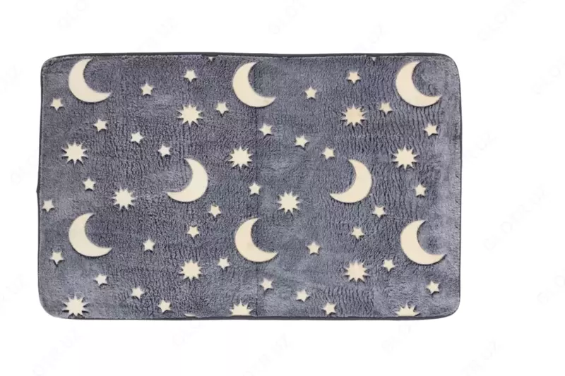 Коврик для ванной светящийся в темноте «Светящиеся фигуры», 50×80 см,