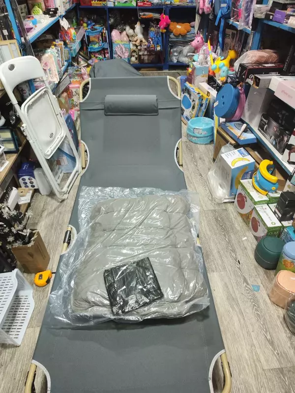  Складная раскладушка с регулируемым подголовником Домашний Уголок