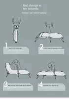  Складная раскладушка с регулируемым подголовником  - Домашний Уголок