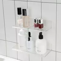 Полочка для хранения на липучке можете хранить пульт дистанционного управления  очки  часы и т. Д. Материал: пластик Размер: прибл. 12x9x5 см-30 000 Размер: прибл. 25x10x5 см-40 000