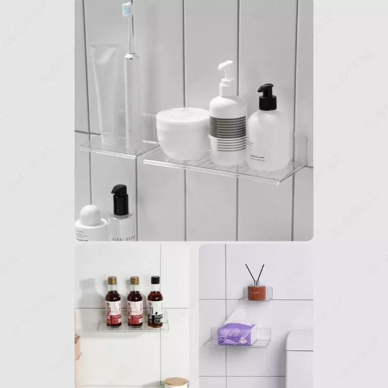   Полочка для хранения на липучке можете хранить пульт дистанционного управления  очки  часы и т. Д. Материал: пластик Размер: прибл. 12x9x5 см-30 000 Размер: прибл. 25x10x5 см-40 000