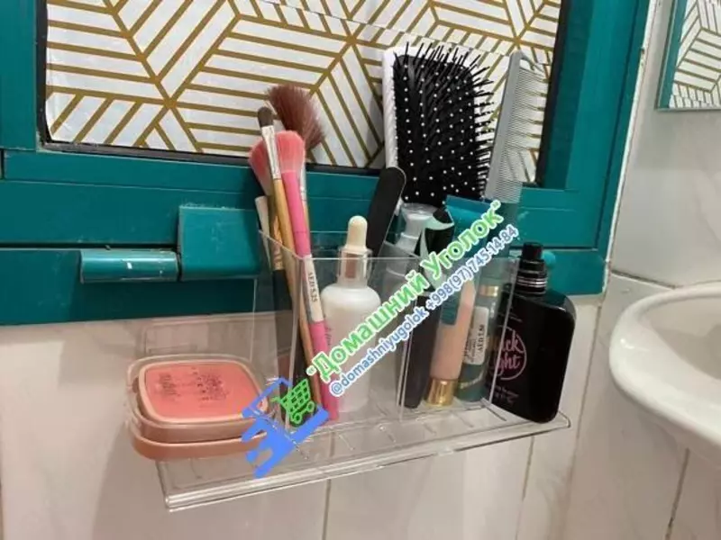  Полочка для хранения на липучке можете хранить пульт дистанционного управления  очки  часы и т. Д. Материал: пластик Размер: прибл. 12x9x5 см-30 000 Размер: прибл. 25x10x5 см-40 000 - Домашний Уголок