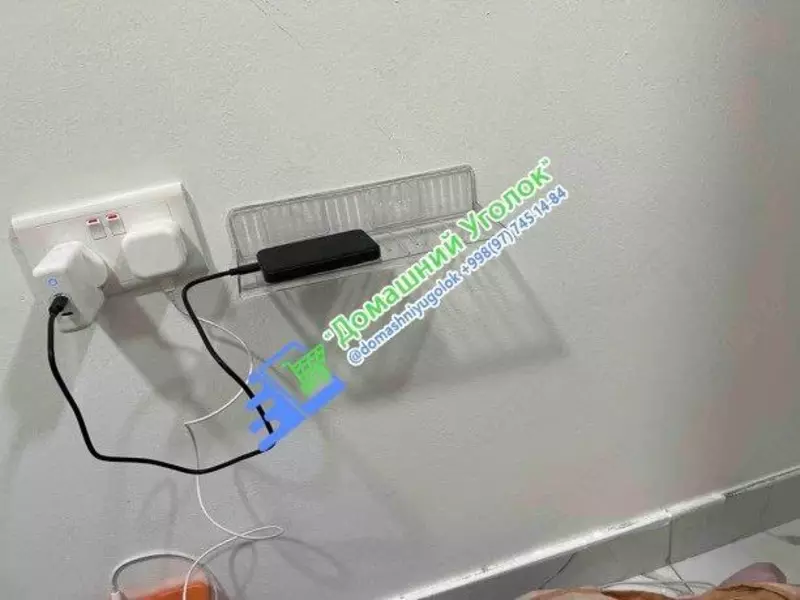  Домашний Уголок - Полочка для хранения на липучке можете хранить пульт дистанционного управления  очки  часы и т. Д. Материал: пластик Размер: прибл. 12x9x5 см-30 000 Размер: прибл. 25x10x5 см-40 000