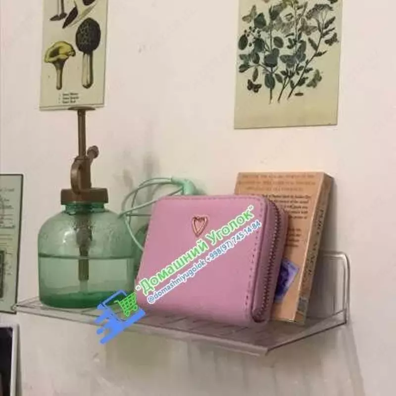  Полочка для хранения на липучке можете хранить пульт дистанционного управления  очки  часы и т. Д. Материал: пластик Размер: прибл. 12x9x5 см-30 000 Размер: прибл. 25x10x5 см-40 000 - Прочие товары для дома