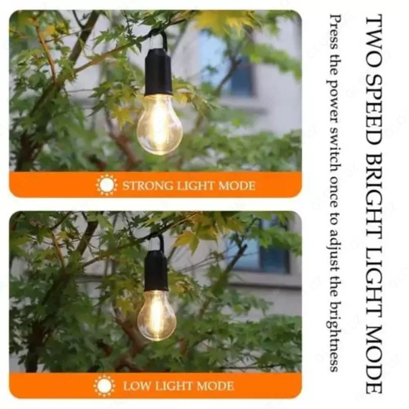 Светодиодный светильник для кемпинга, декоративное освещение, 400 мАч, 100 лм, USB тип C, перезаряжаемый, водонепроницаемый, с крючком, 3 режима для походов,