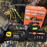 Многофункциональный фонарь с комплектом инструментов Модель: HM-7729 Материал: АБС Размер продукта: 215*100*142 мм Вес: 580 г (с аккумулятором) ПАРАМЕТРЫ ПРОДУКТА⬇️ ✔️ Лампа: T6 + COB ✔️ Тип - 250 000 so'm