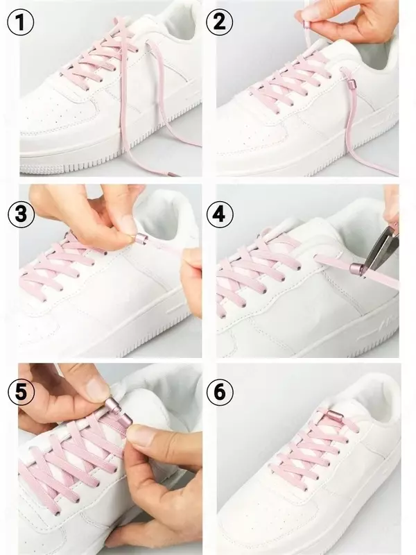 Шнурки для обуви эластичные широкие с фиксатором