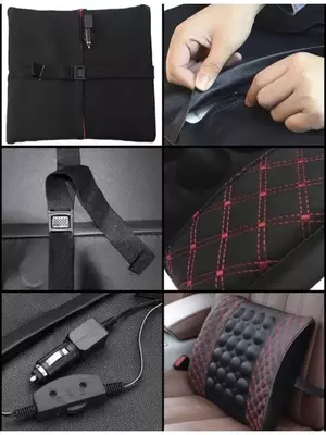 Ортопедическая массажная спинка в автомобиль - снижает утомление мышц спины, а анатомически правильная форма поддержит осанку и желанный комфорт Спинка для поясницы повторяет изгибы Вашего тела, рассл