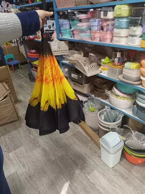 Зонт с двойным куполом и двойной ручкой