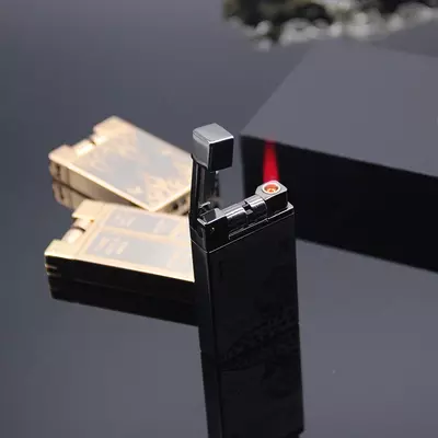 Металлическая Индукционная леопардовая зажигалка, надувная Бутановая газовая зажигалка,