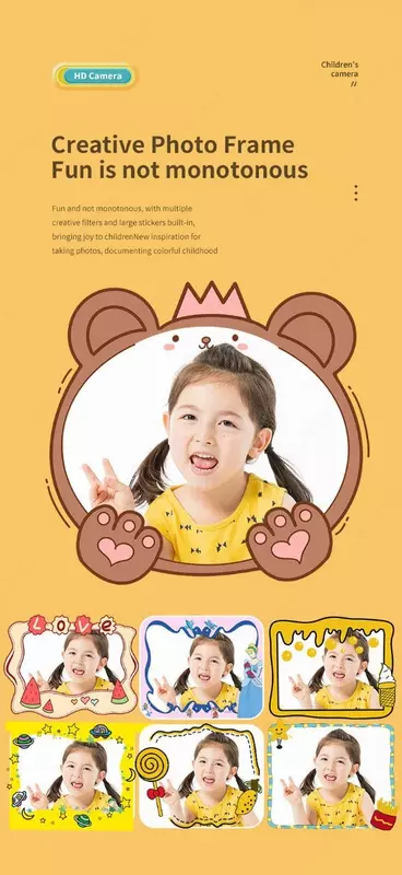 Детская камера мгновенной печати, камера для детей, цифровая камера 1080P HD,