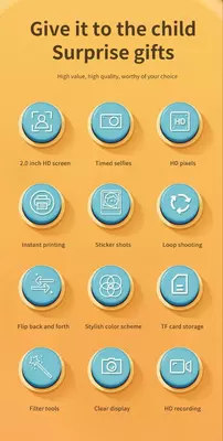 Детская камера мгновенной печати, камера для детей, цифровая камера 1080P HD,