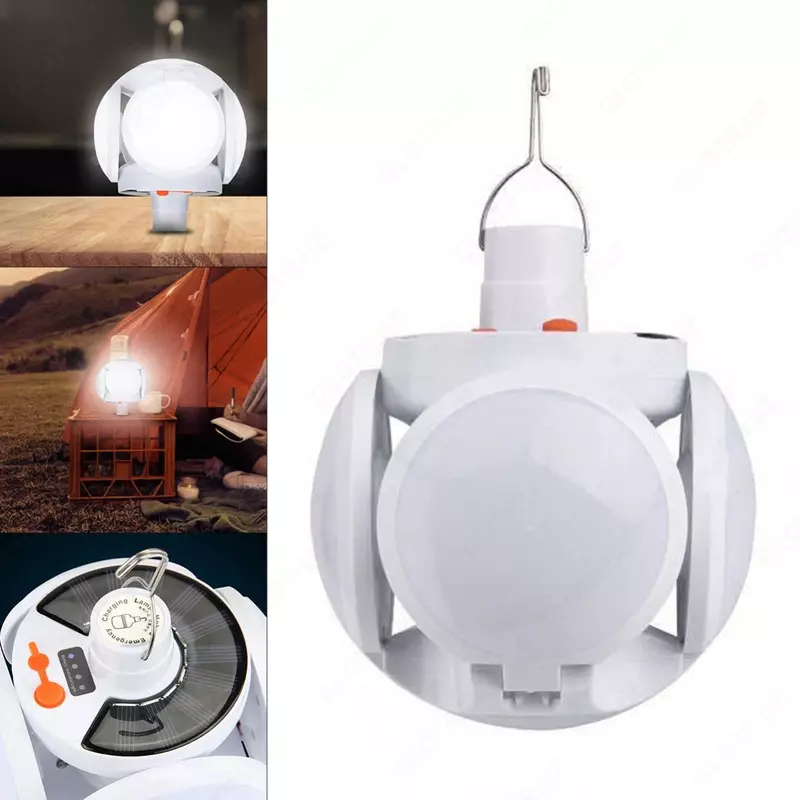 Светильник лампа для кемпинга с солнечной батареей Solar CampLamp-2029 подвесная, уличная, аккумуляторная, 5 в 1