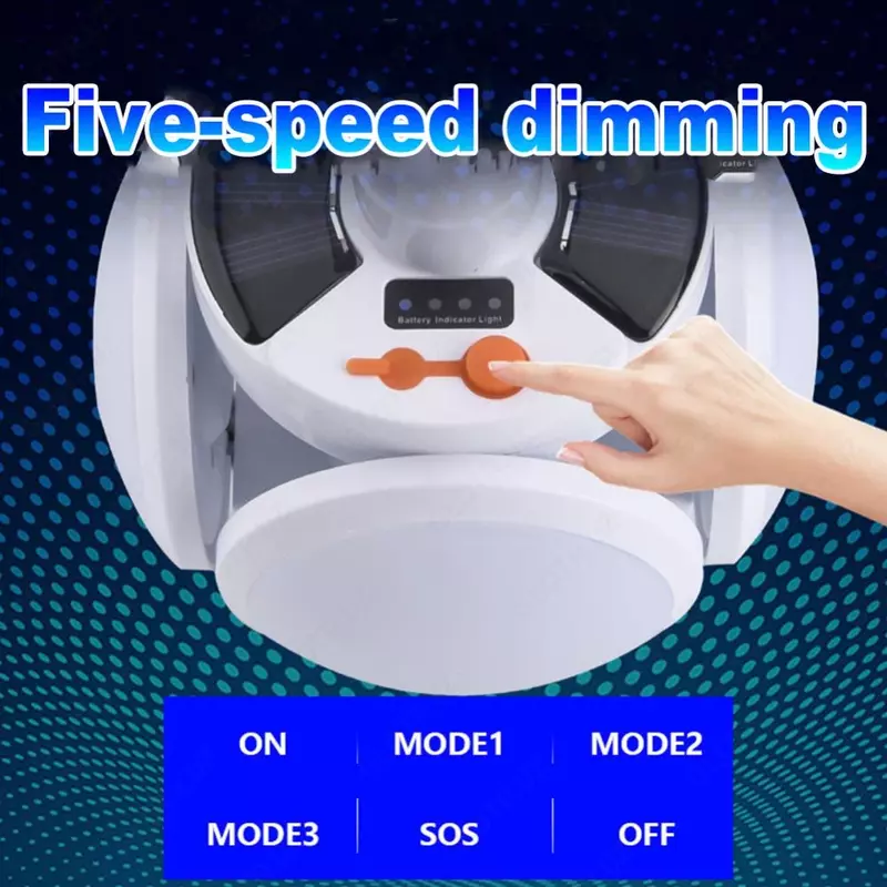 Светильник лампа для кемпинга с солнечной батареей Solar CampLamp-2029 подвесная, уличная, аккумуляторная, 5 в 1