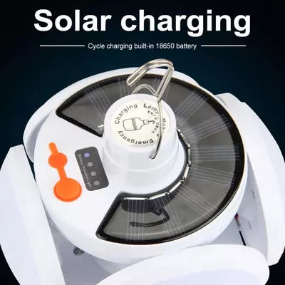 Светильник лампа для кемпинга с солнечной батареей Solar CampLamp-2029 подвесная