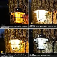  Фонарь Портативный для кемпинга  лм  с зарядкой от USB Светодиодный фонарь для кемпинга 200LM Винтажный портативный фонарь для кемпинга Бесступенчатое затемнение Type-C USB Перезаряжаемый для пеших пр - 