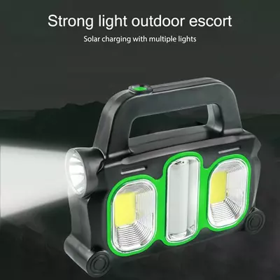 Портативный аккумуляторный фонарь-прожектор с солнечной батареей HB-6169 Powerbank Chakana savdo