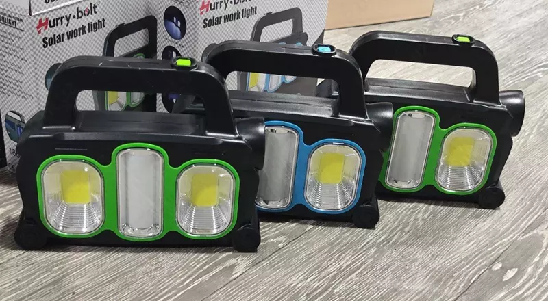 Портативный аккумуляторный фонарь-прожектор с солнечной батареей HB-6169 Powerbank