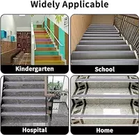 Противоскользящая лента Delzon для лестниц. Нескользящие защитные полоски. Прозрачные наклейки для защиты деревянных ступенек (5 см-1 метр) Цена 60 000