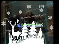  Виниловые наклейки новогодние Многоразовые. Не оставляют следа Каждая картинка идёт отдельно. Можно клеить в разном порядке. - Домашний Уголок