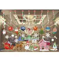  Виниловые наклейки новогодние Многоразовые. Не оставляют следа Каждая картинка идёт отдельно. Можно клеить в разном порядке. Прочие товары для развлечения