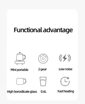 портативный стеклянный чайник