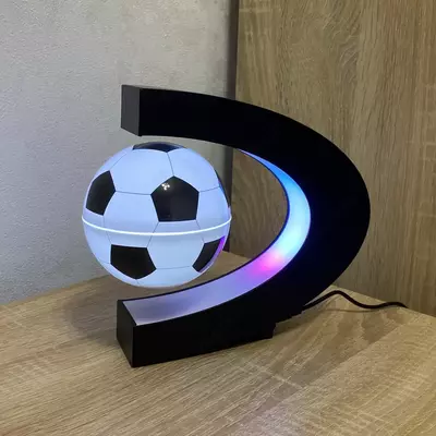 Левитирующий сувенир свет "Футбольный мяч" чёрный шар d=8