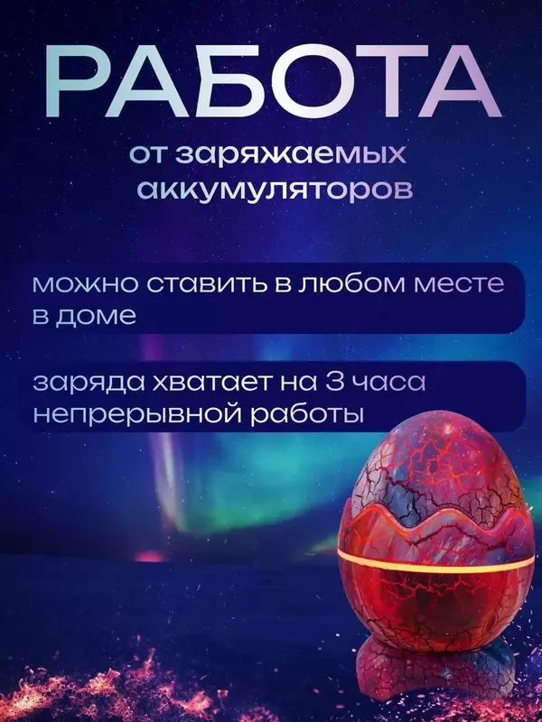 Ночник проектор Яйцо Дракона