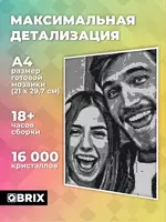 Алмазная мозаика по фотографии ORIGINAL Представляем первую в мире Алмазную Мозаику по фотографии. Мозаика алмазная БЕЗ ПОДРАМНИКА на картонной основе от QBRIX позволяет своими руками собрать любое фо ЯТТ "Домашний Уголок"