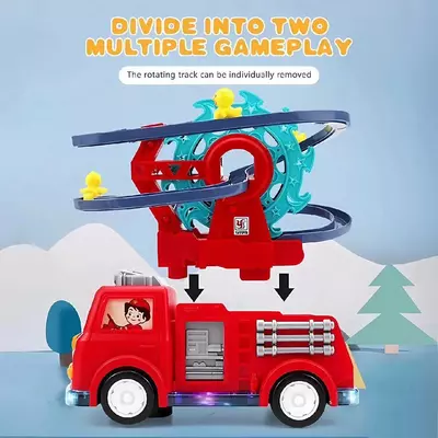 МУЗЫКАЛЬНАЯ ИГРУШКА «2в1» «Пожарная машина + Утята на горке