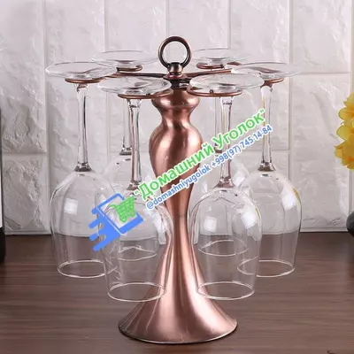 Вращающаяся настольная полка для бокалов