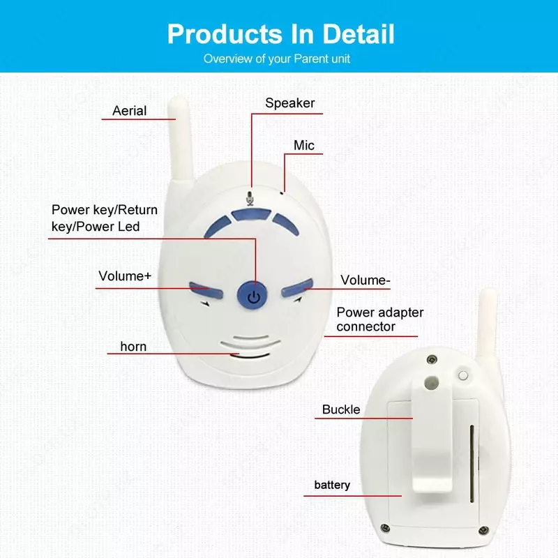 2.4G Беспроводная аудионяня