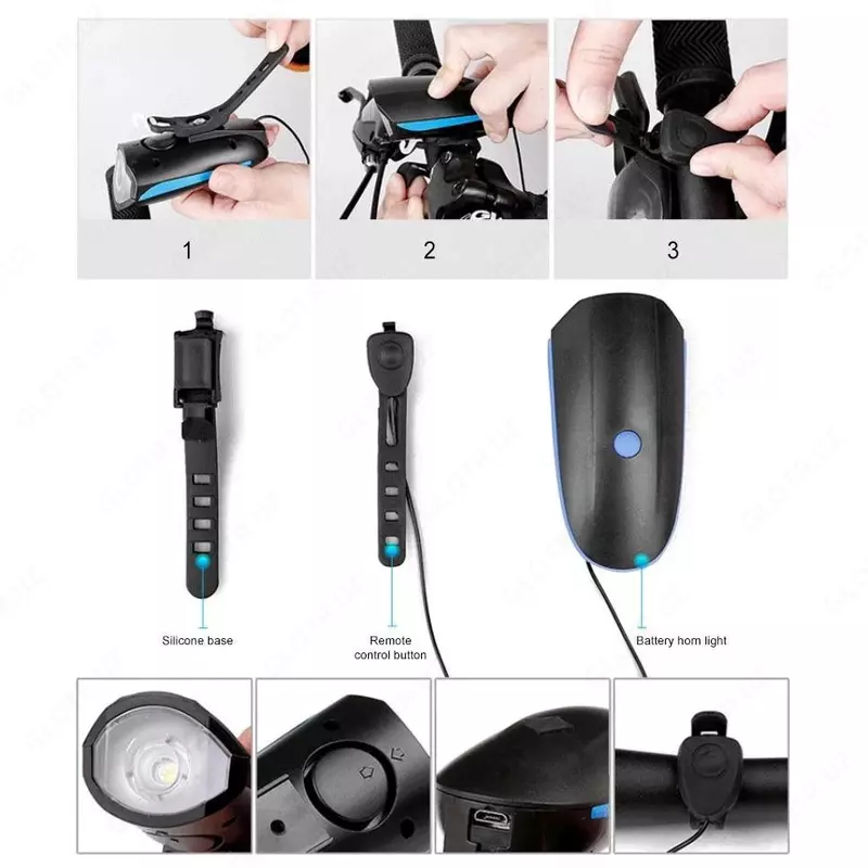 Велосипедный свет с рогом