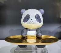 Статуя панды с подносом для декора Фигурки