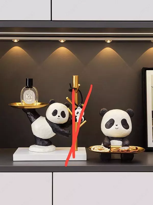 Статуя панды с подносом для декора 200 000 сум - ЯТТ "Домашний Уголок"